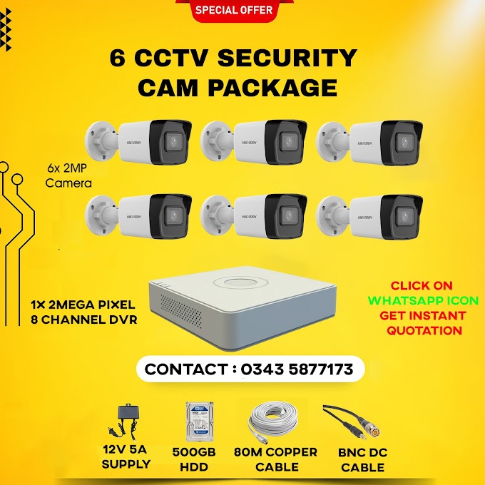 6 FHD CCTV Camera Package Price in Lalamusa