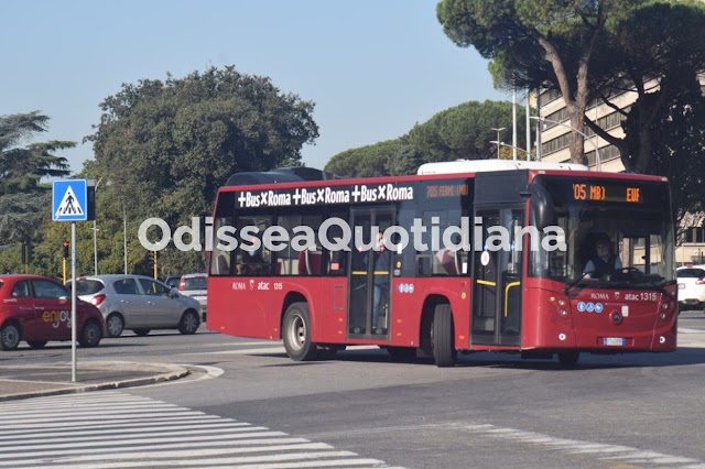 Il trasporto pubblico Capitolino a Roma di Sera