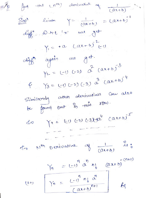 Nth Derivative Of 1/(ax+b)| Engg. Mathematics