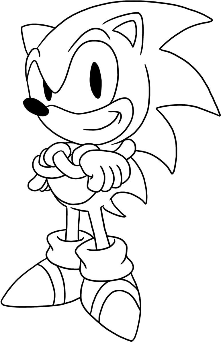 98 Sketsa Gambar Kartun Sonic Gambar Sonic Hitam Putih Gratis Cikimmcom