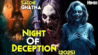Thumbnail video menampilkan wajah Dajjal sebagai elemen utama promosi film horor religius tahun 2025.