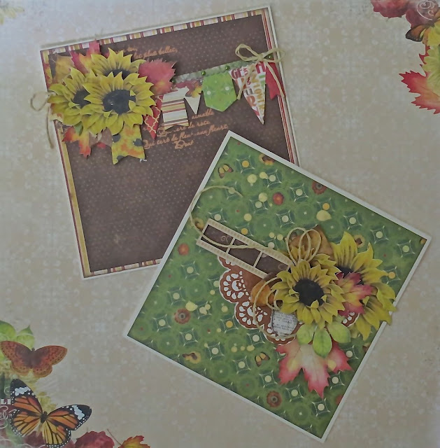 Enchanted Harvest & Copper Filigree Rubon Cards by Megan Gourlay for BoBunny