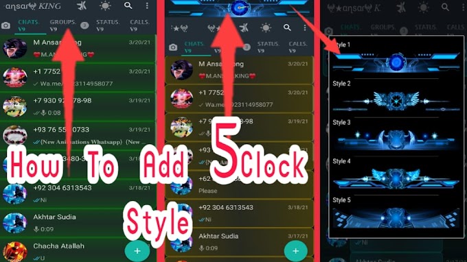 How to Add 5 Clock style in New Whatsapp