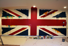 the Beatles Union Jack Painted Wall Mural