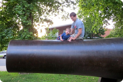 Elaine and Nolan on the Canon at John Paul Jones Park