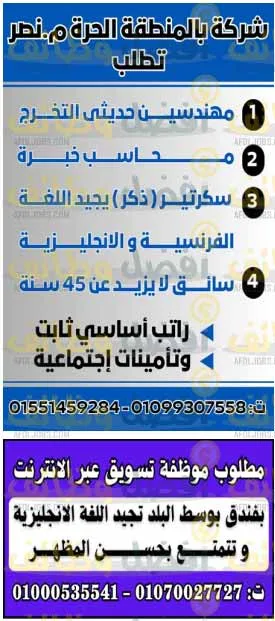 وظائف الوسيط القاهرة والجيزة الجمعة 25-8-2023 لكل المؤهلات والتخصصات بمصر والخارج