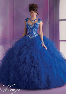 Vestidos de 15 Años Azules para fiesta