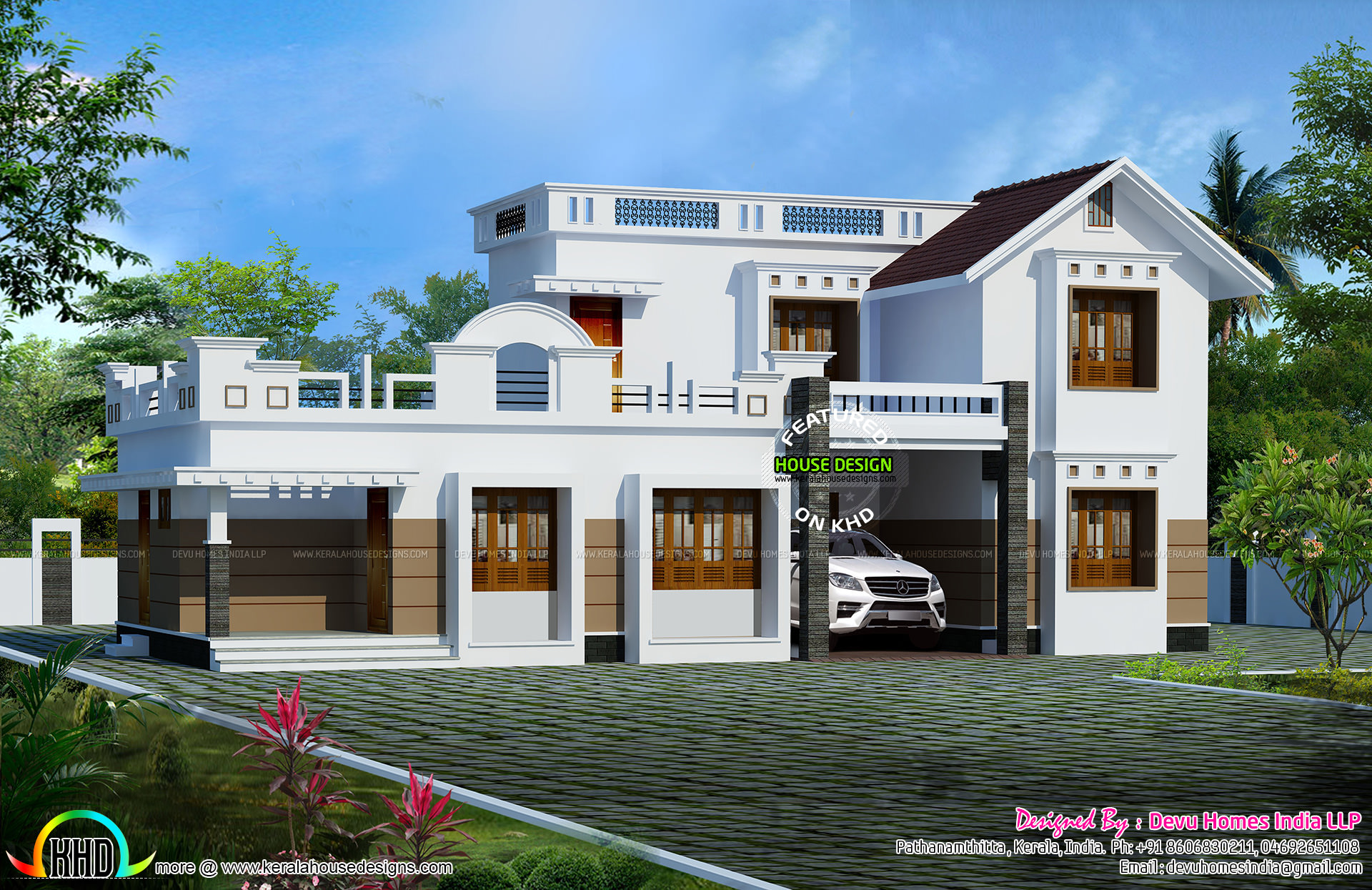 1880 sq  ft  west  facing  home  Kerala home  design and floor 