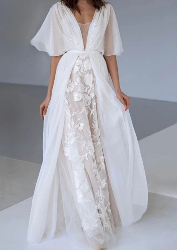 Wedding Dresses with Overskirts