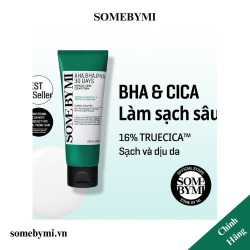 Sữa Rửa Mặt Some By Mi 30 Days Miracle Acne Clear Foam 100ml Cho Da Mụn