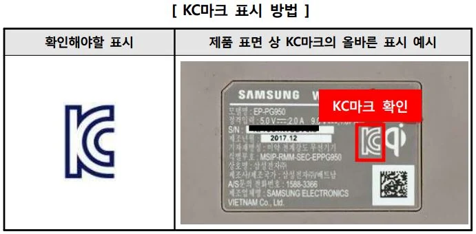 휴대폰 무선충전기 위조품 판매 7개 업체 제품 수거·환급 조치