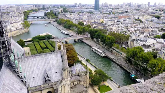 vistas desde las torres de la catedral de Notre-Dame de París