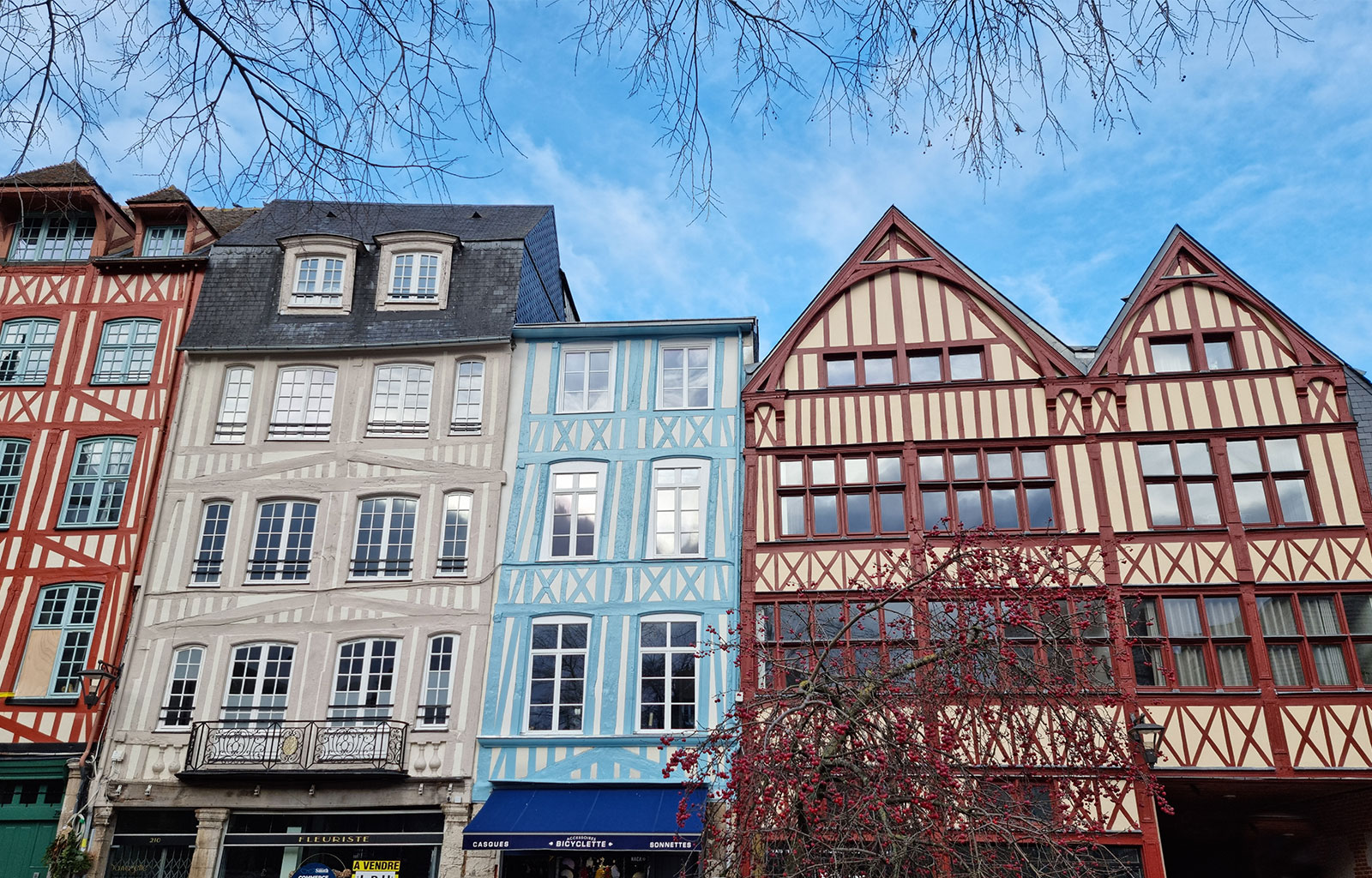 Rue avec maisons à colombages Rouen