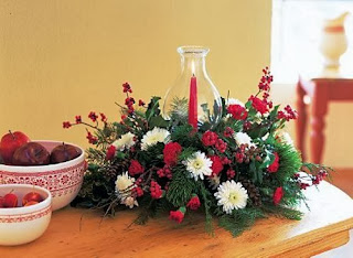 Christmas Centerpieces with Flowers, Part 1