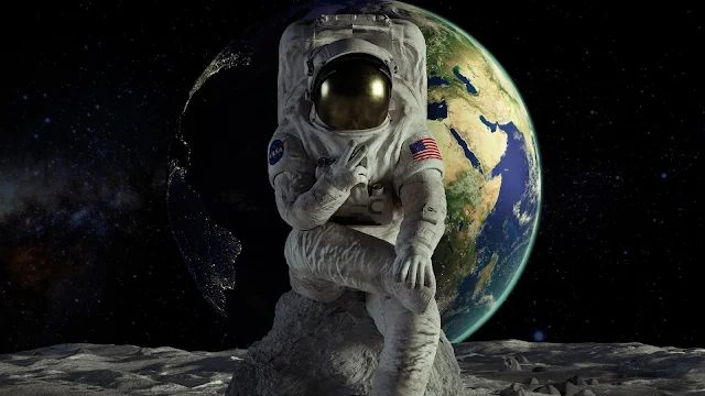 Astronauta na Lua Wallpaper