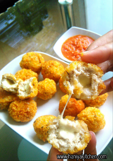 Resep Bola - bola Ayam Keju (Cheese Chicken Balls) Gurih 