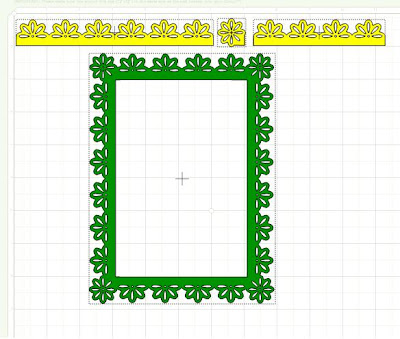 picture frame border. Add two of the 6 daisy orders