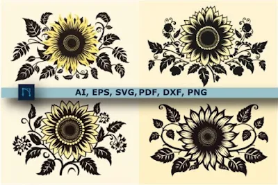 Cricut Sunflower SVG Bundle