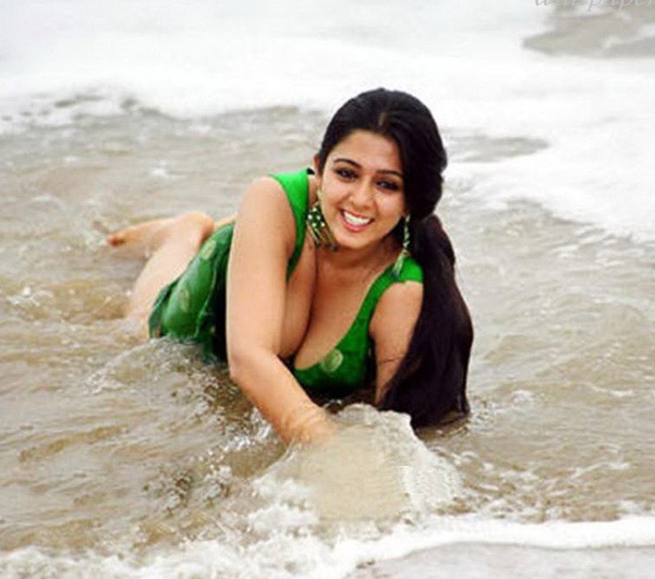Charmi Kaur hot cleavage