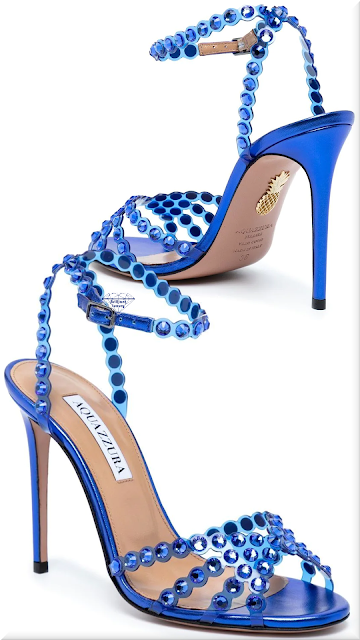 ♦Aquazzura blue Tequila open-toe sandal #aquazzura #shoes #blue #brilliantluxury