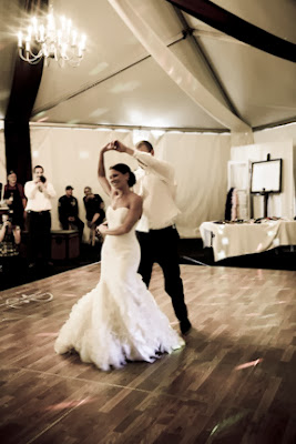 bride and groom first dance