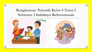 Rangkuman Tematik Kelas 4 Tema 1 Subtema 3 Indahnya Kebersamaan