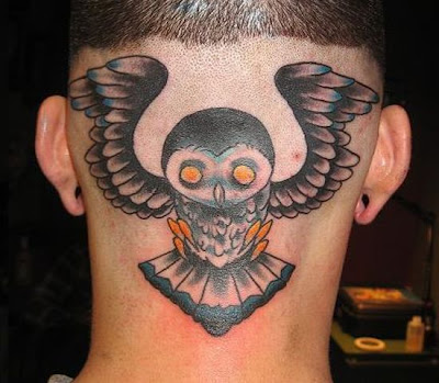 This is a best Owl tattoos design and i think this is very nice on back 