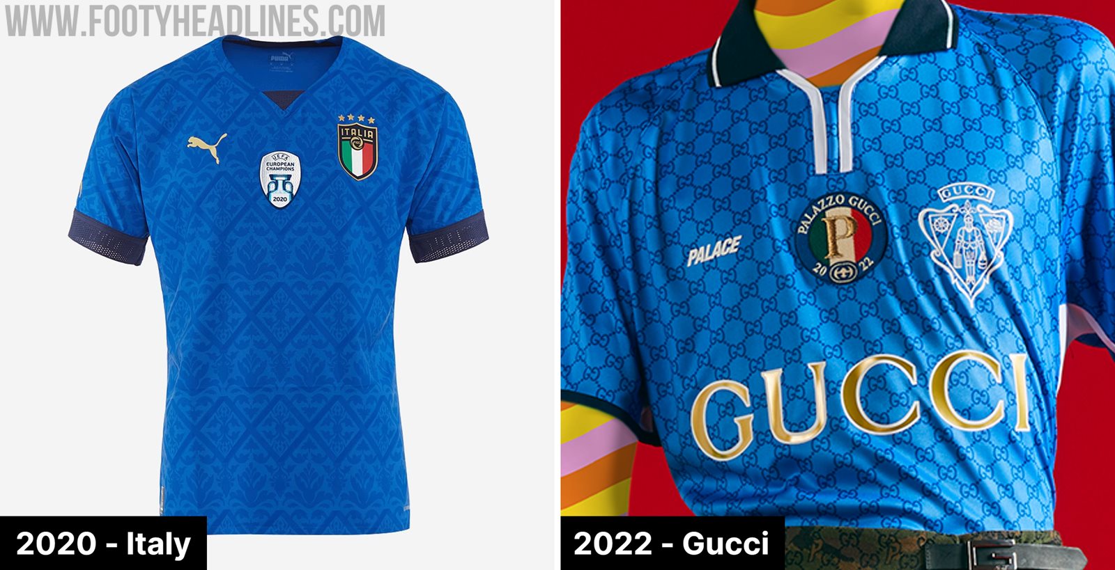 Palace and Gucci Combine to Drop Three Football Jerseys In New Collection