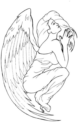 angel tattoo arm