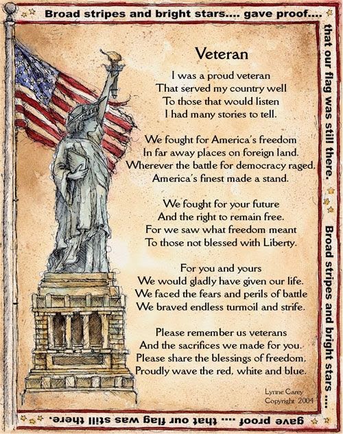 Meaning Veterans Day Thank You Poems