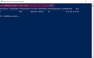 How to Format USB Using PowerShell