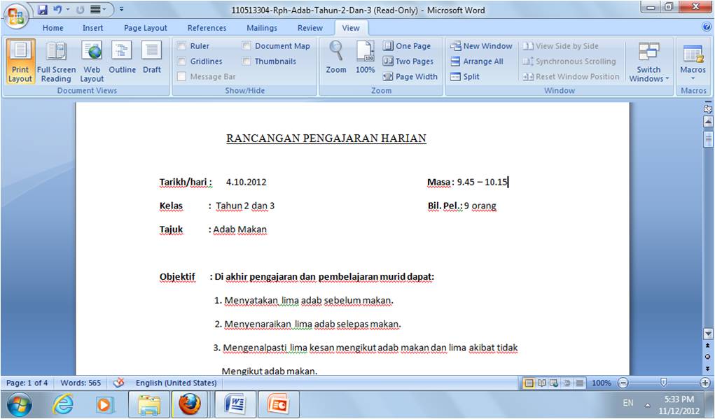 Koleksi Soalan Objektif Pendidikan Islam Tingkatan 4 - Omong v