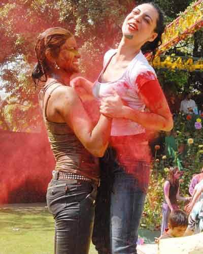 Holi celebration Hot TV actress