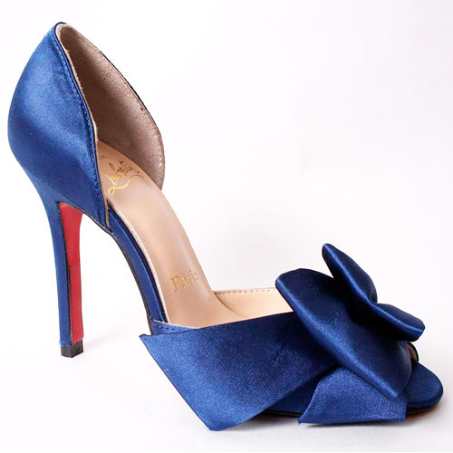 Blue wedding shoes