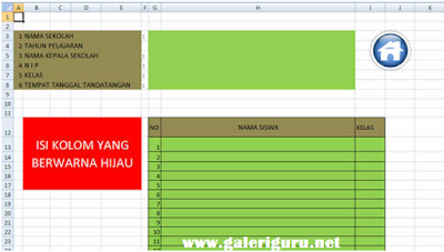 Contoh Aplikasi Nilai Sikap Guru BK Deskripsi Otomatis Format Excel - Galeri Guru