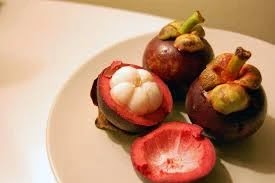 Mangosteen.  Mangosteen fruit