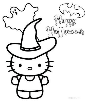 Hello Kitty Halloween Coloring Pages 6