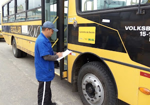 Ibametro inspeciona ônibus do transporte escolar entregues a prefeituras