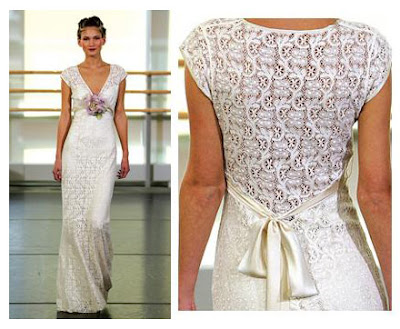 White Crochet Wedding Dress