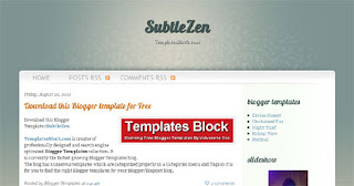 SubtleZen Blogger Template