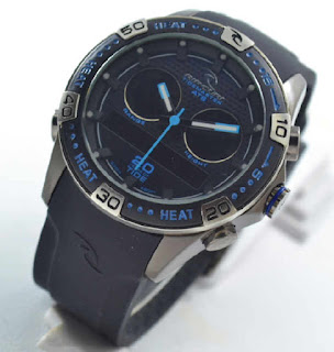 jam tangan Ripcurl orbit double time black rubber blue