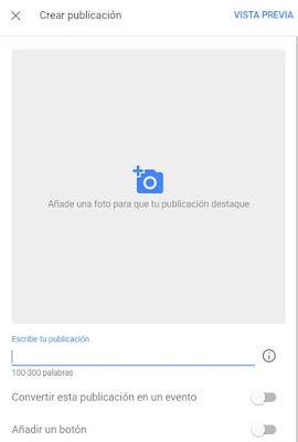 Como escribir una publicacion en Google my Business