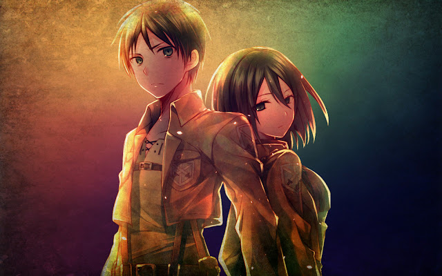   Attack on Titan Shingeki no Kyojina Eren Jaeger Mikasa Ackerman Anime HD Wallpaper Desktop Background