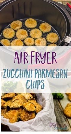 Air Fryer Zucchini Parmesan Chips