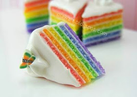 Resep rahasia membuat rainbow cake sebenarnya cukup mudah. Resep rainbow cake sama seperti resep kue kering dan kue lainnya. Kue warna-warni pelangi ini.