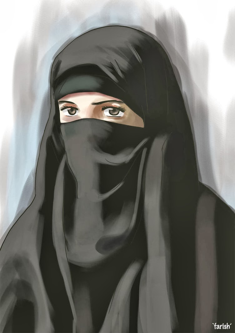 Top Gambar Kartun Muslimah Pakai Purdah Design Kartun