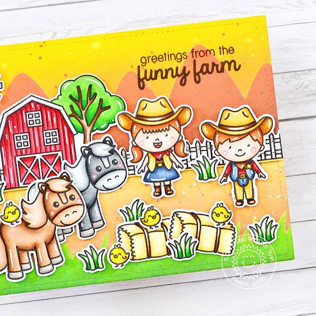 Sunny Studio Stamps: Little Buckaroo Card by Marine Simon (featuring Barnyard Buddies)