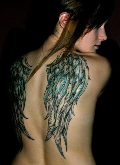 best TATTOOS design Angel Tattoo on Back Women