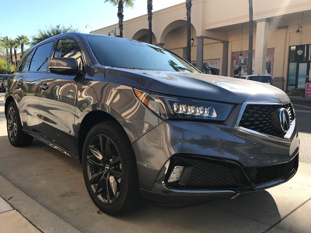 Tight front 3/4 view of 2020 Acura MDX SH-AWD A-Spec