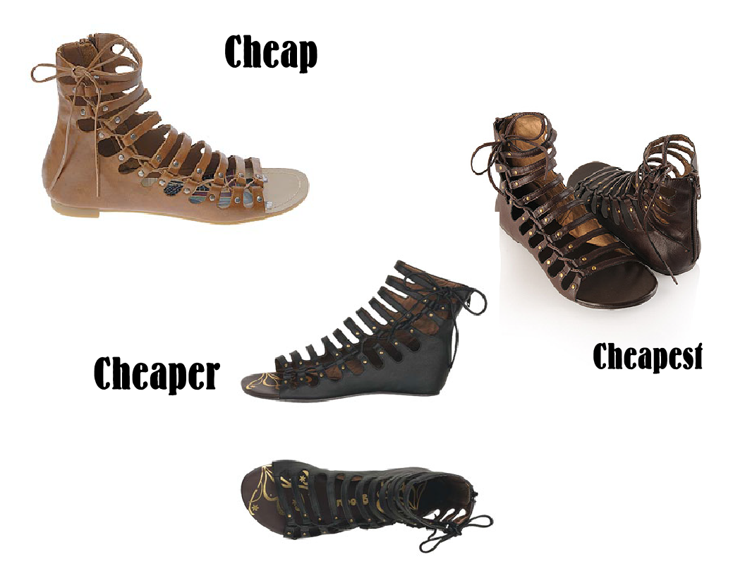 Cheapalicious: Cheap. Cheaper. Cheapest: Lace up gladiator sandal